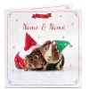 Personalised Christmas Card - Festive Guinea Pigs