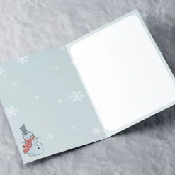 Personalised Christmas Card - Snowman and Name Tag