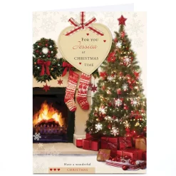 Personalised Christmas Card - Fireplace