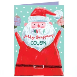 Personalised Christmas Card - Jolly Christmas Santa