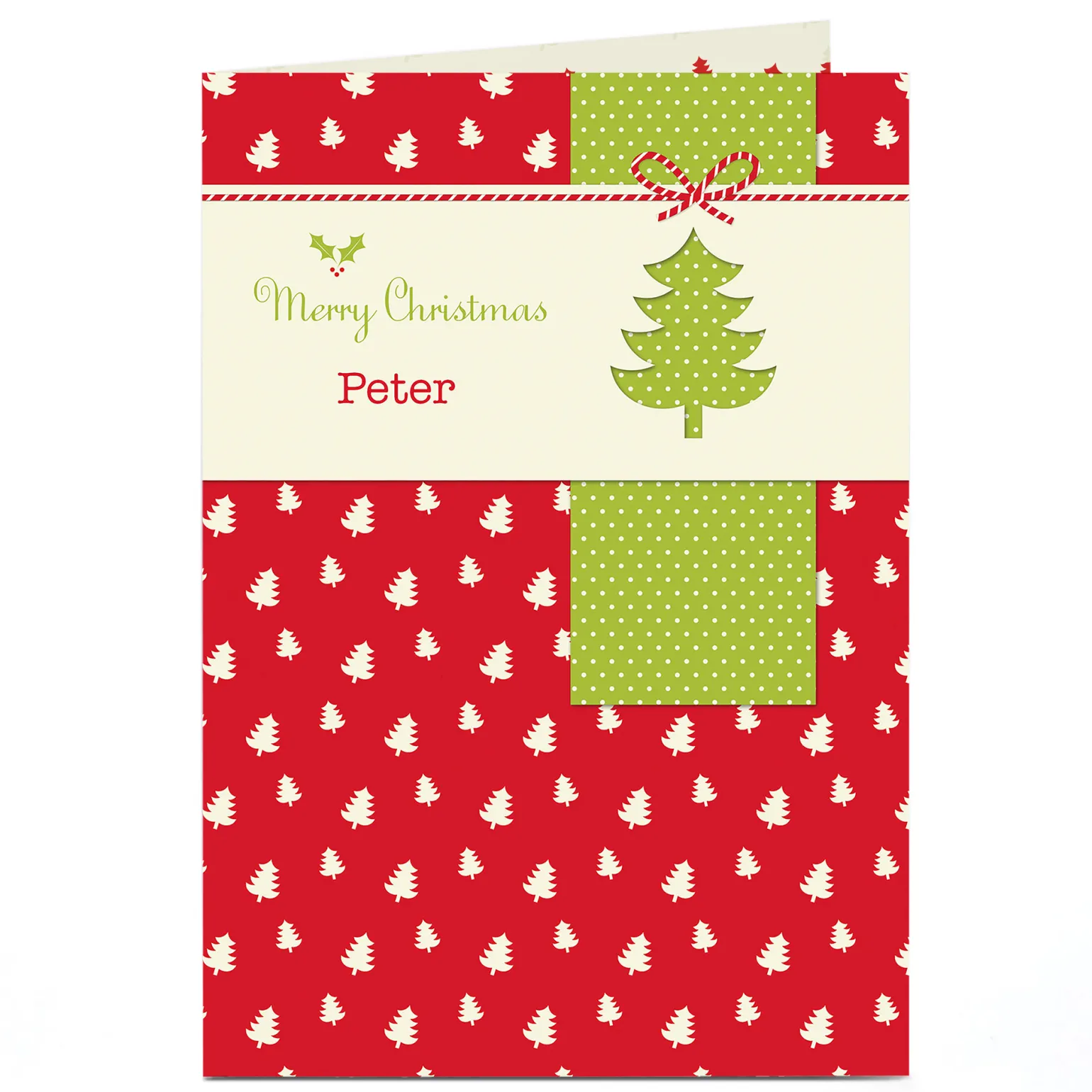 Personalised Christmas Card - Trees