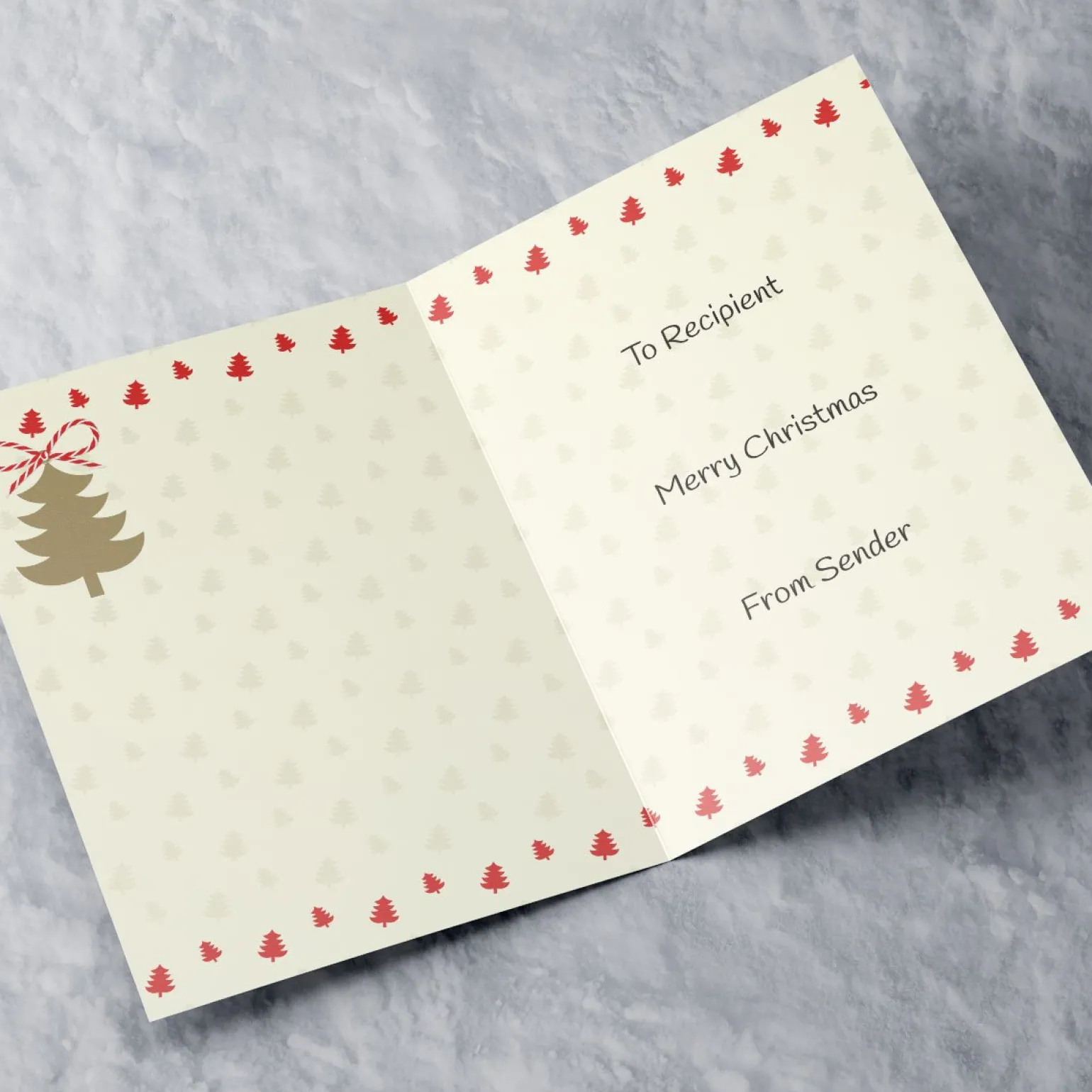 Personalised Christmas Card - Trees