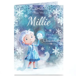 Personalised Christmas Card - Winter Wish, Any Name
