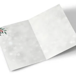 Personalised Christmas Card - Baubles & Holly