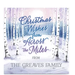 Personalised Christmas Card - Across the Miles Winter Woods