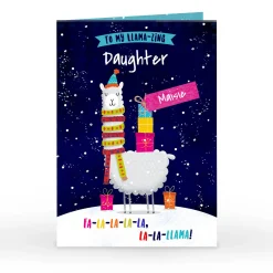 Personalised Christmas Card - To My Llama-Zing Daughter