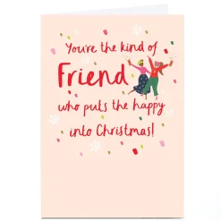 Personalised Christmas Card - Girls Dancing, Friend