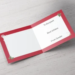 Personalised Christmas Card - Robin Wreath Son and Daughter-In-Law