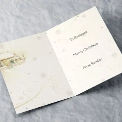 Personalised Christmas Card - Robins In A Heart - Girlfriend