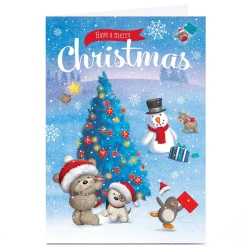 Personalised Christmas Card - HUGS - Have a Merry Christmas