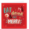 Personalised Christmas Card - Eat Drink & Get Merry
