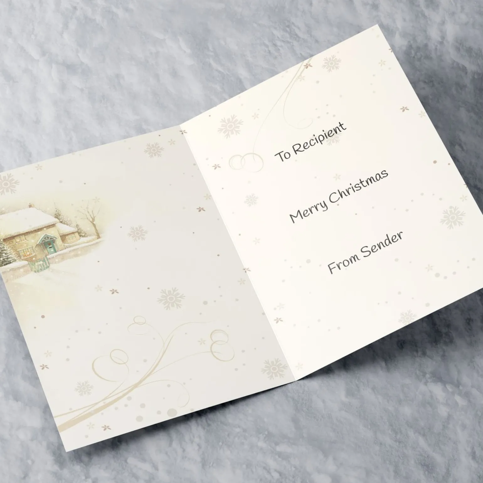 Personalised Christmas Card - Robins In A Heart - Fiancee