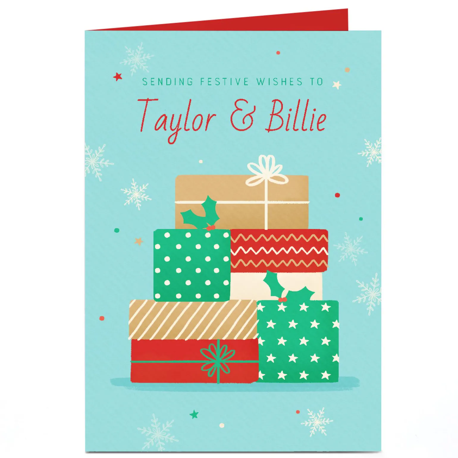 Personalised Christmas Card - Sending Festive Wishes