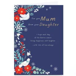 Personalised Christmas Card - For You Mum From Your Daughter