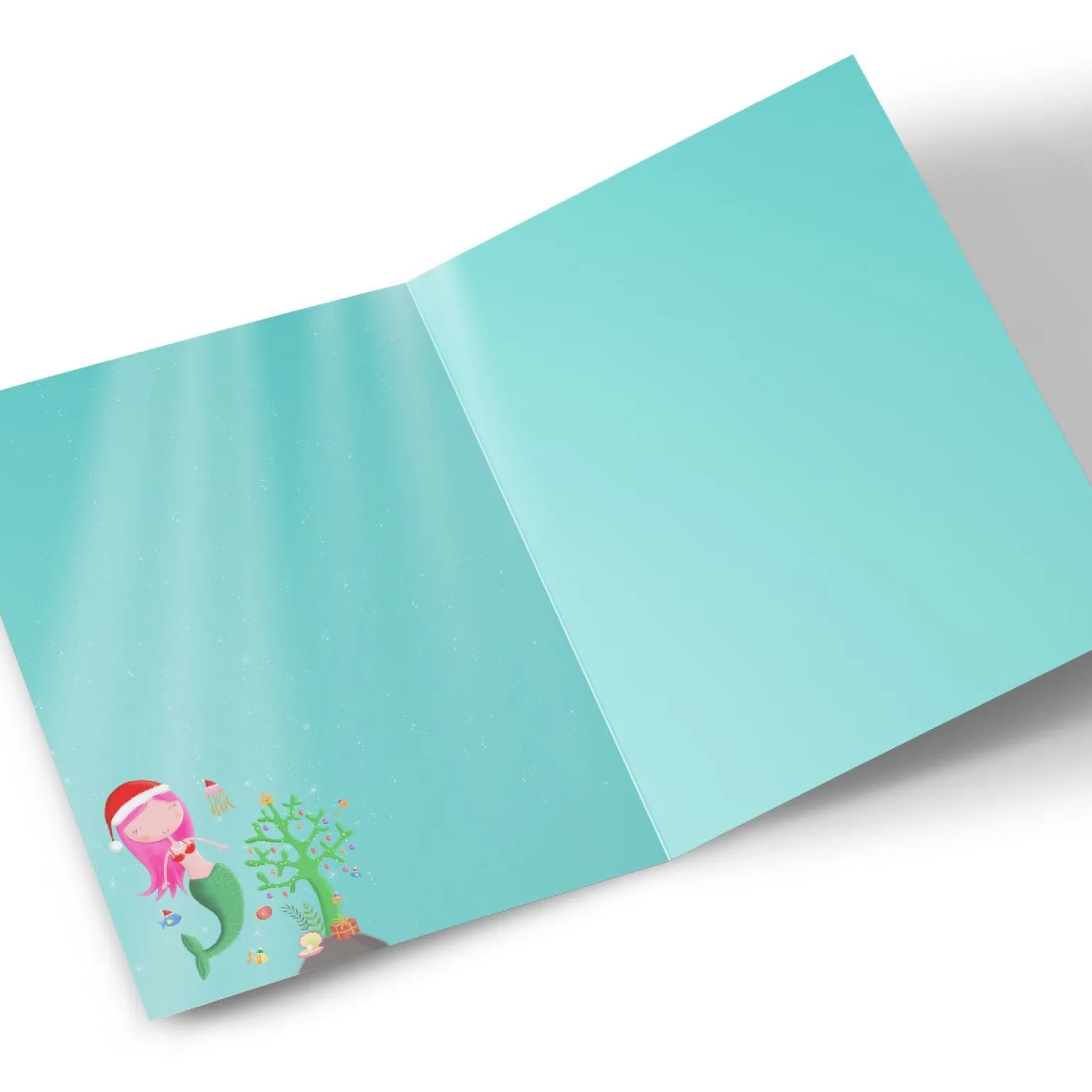 Personalised Christmas Card - Christmas Mermaid