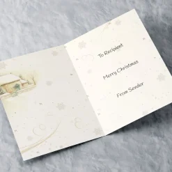 Personalised Christmas Card - Robins In A Heart Wife