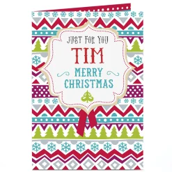 Personalised Christmas Card - Festive Design