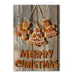 Personalised Christmas Card - Christmas Biscuits