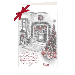 Personalised Christmas Card - Christmas Sketch