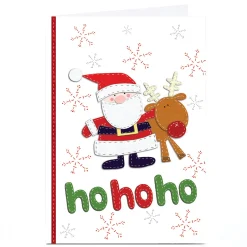 Personalised Christmas Card - Ho Ho Ho!