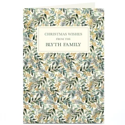 Personalised Christmas Card - Foliage Book Cover