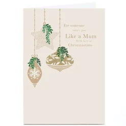 Personalised Christmas Card - For Someone Who's Just Like A Mum