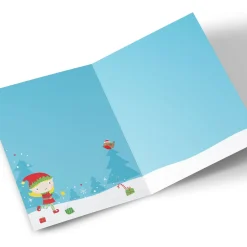 Personalised Christmas Photo Card - Elves in the Snow | Card Factory