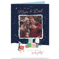 Personalised Christmas Photo Card - Mum & Dad