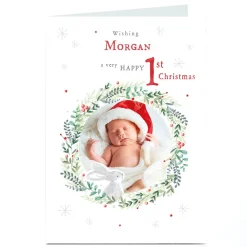 Personalised Christmas Photo Card - Happy 1st Christmas