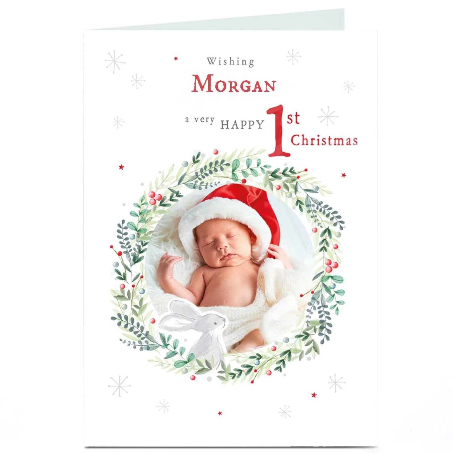 Personalised Christmas Photo Card - Happy 1st Christmas
