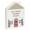 Personalised Christmas Wooden House Ornament