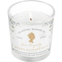 Personalised Commemorative Queen Elizabeth II Small Candle Jar