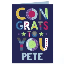 Personalised Congratulations Card - Congrats To You