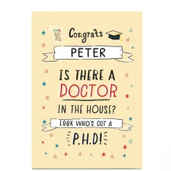 Personalised Congratulations Card - Doctor In The House