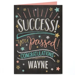 Personalised Congratulations Card - Success!