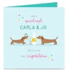 Personalised Congratulations Card - Sausage Dog Couple