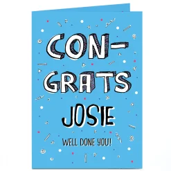 Personalised Congratulations Card - Well Done You!