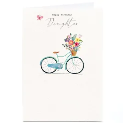 Personalised Cory Reid Birthday Card - Floral Bike, Daughter