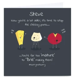 Personalised Cory Reid Birthday Card - Cheesy Puns