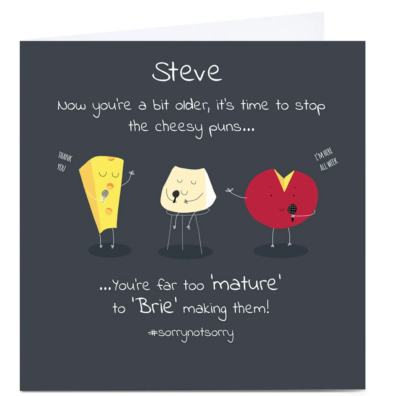 Personalised Cory Reid Birthday Card - Cheesy Puns