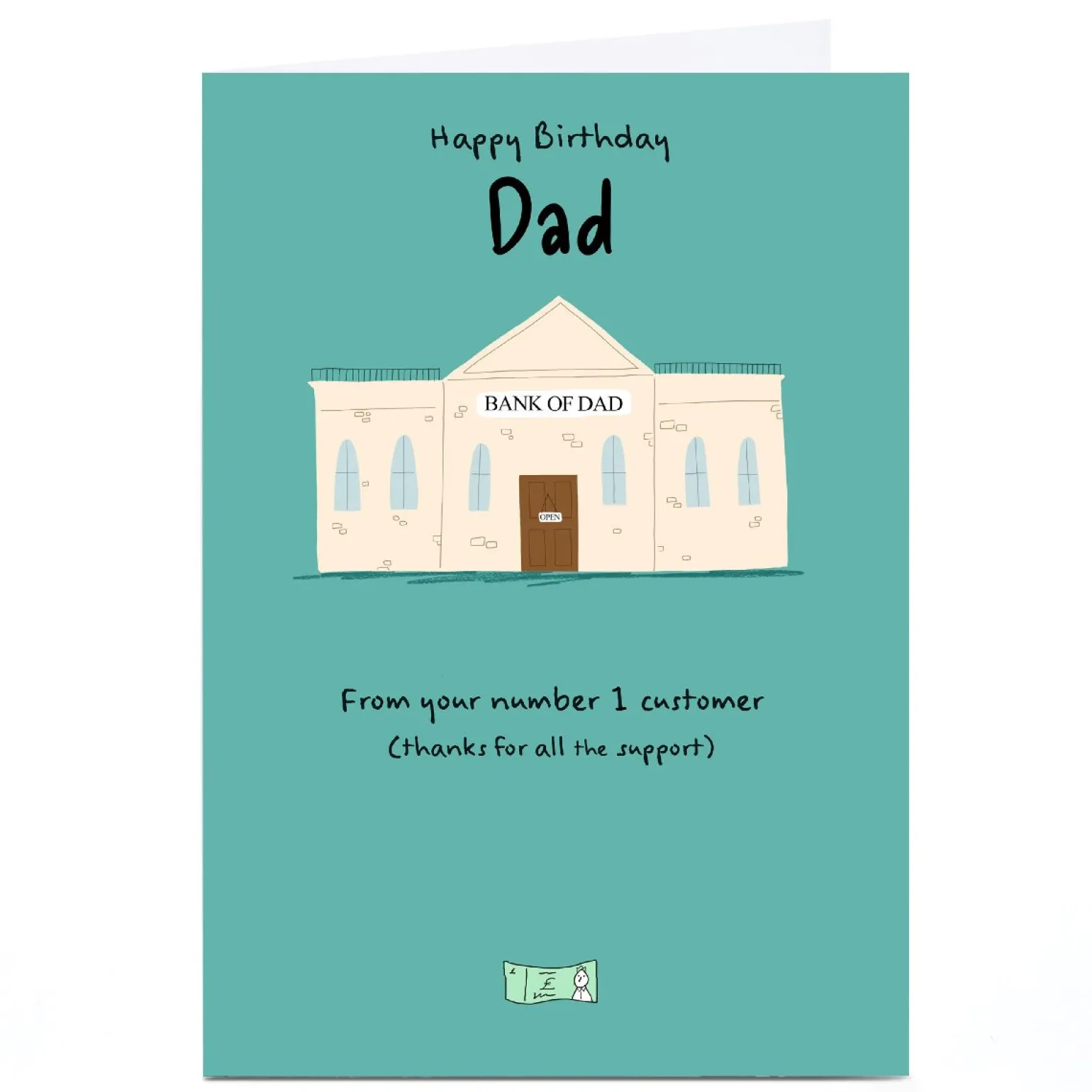 Personalised Cory Reid Birthday Card - Bank of Dad