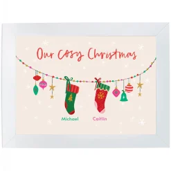 Personalised Couple Christmas Print - 2 Stockings