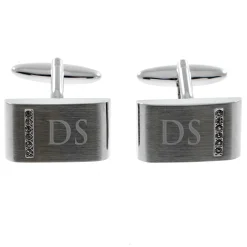 Personalised Cufflinks with Crystal Detail