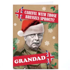Personalised Dad's Army Christmas Card - Brussel Sprouts!