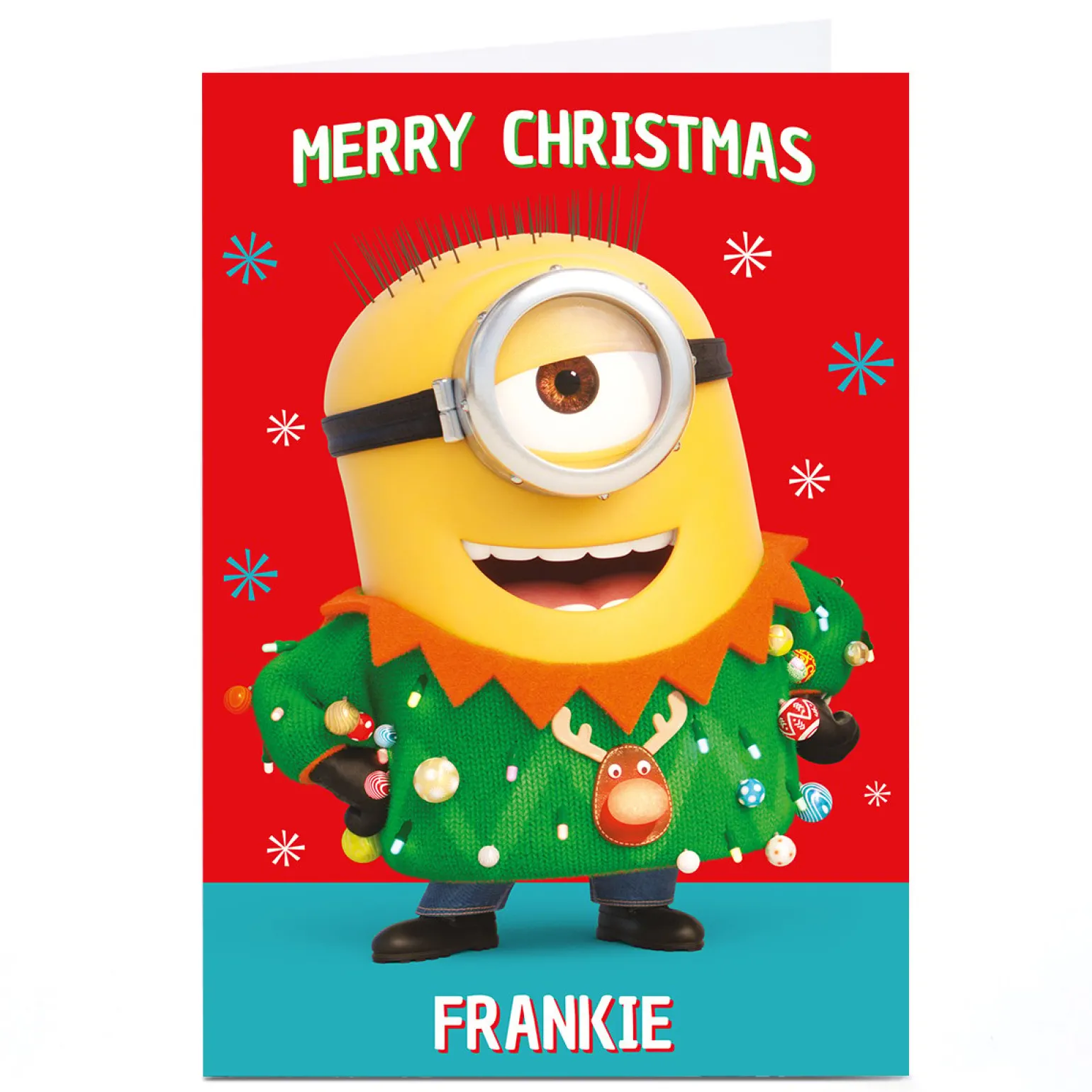 Personalised Despicable Me Christmas Card - Name