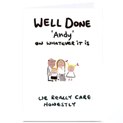 Personalised Do Something David Card - Well Done