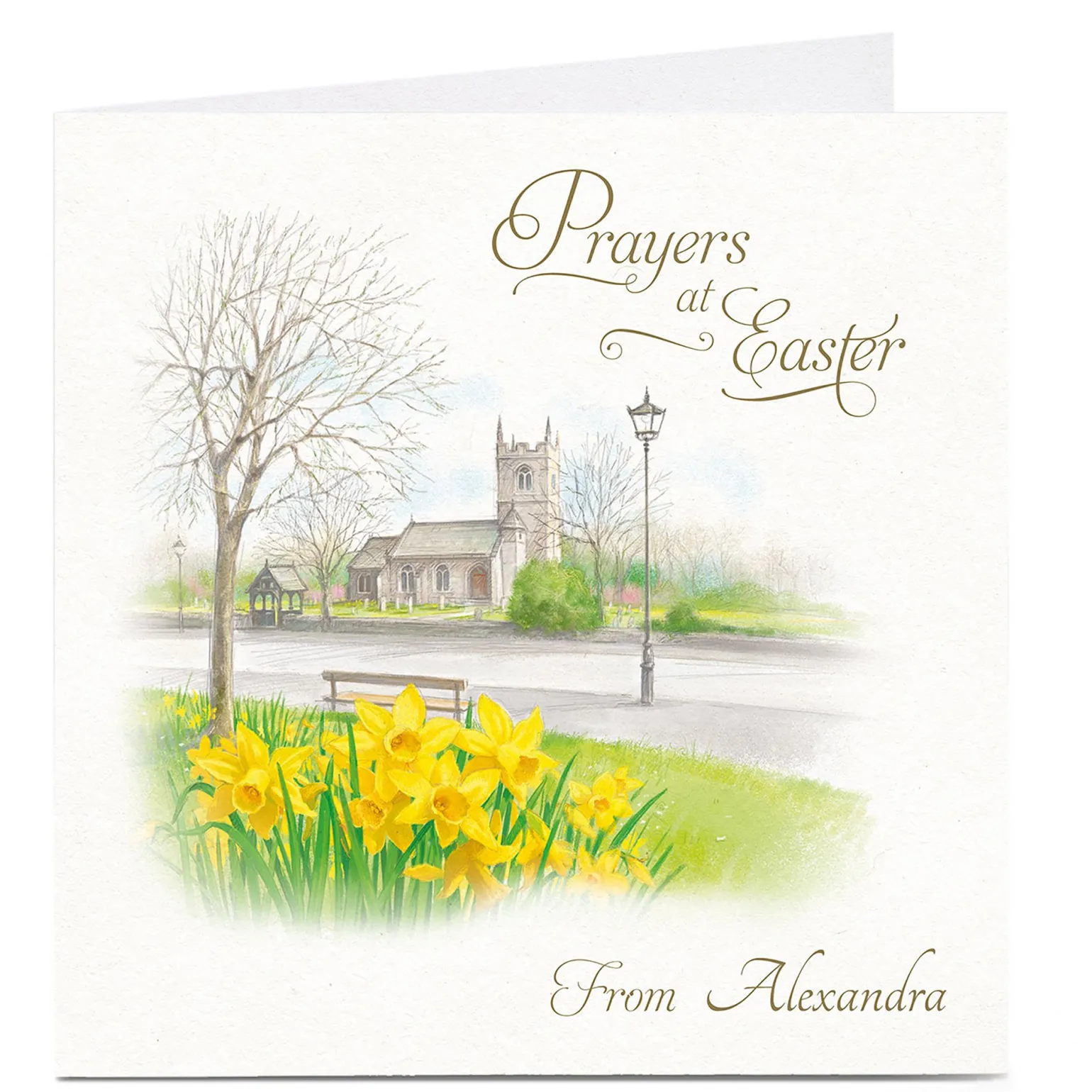 Personalised Easter Card - Church Prayers At Easter