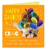 Personalised Easter Card - Met His Match, Bulldog