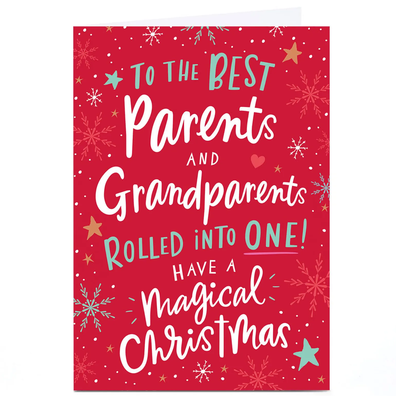 Personalised Ebony Newton Christmas Card - The Best Parents & Grandparents