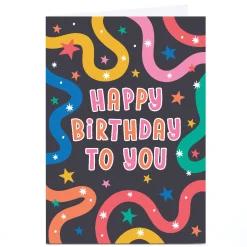 Personalised Ebony Newton Birthday Card - Happy Birthday to You